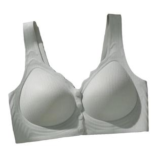 前扣无钢圈背心文胸防下垂固定杯聚拢收副乳内衣薄款运动美背胸罩