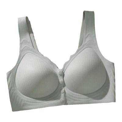 固定杯无钢圈聚拢前扣文胸背心式