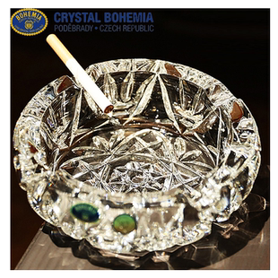 捷克进口BOHEMIA水晶玻璃欧式水晶玻璃烟缸办公室烟灰缸茶几摆件