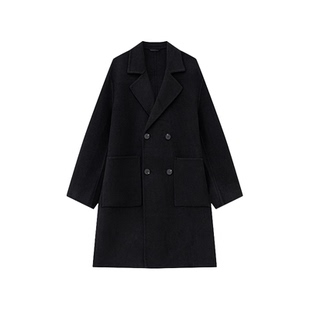 CAISEDI/凯施迪中长款双面呢大衣男秋冬新款羊毛呢子风衣外套男士