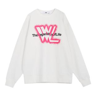 【baby同款】VWL喷墨LOGO套头卫衣春秋季新款男女情侣款宽松上衣