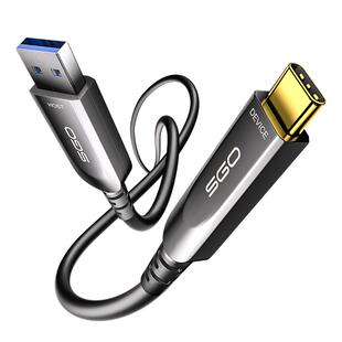 斯格光纤USB3.2 转TypeC数据线10Gbps兼容USB3.0/ 2.0版VRAR线4K高清直播视频会议摄像机深度相机联机拍摄线