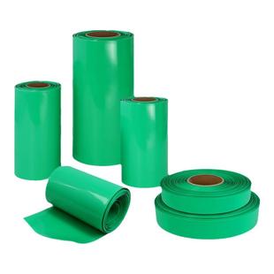 绿色PVC热缩管18650锂电池组绝缘保护封装膜防尘套管阻燃快速收缩