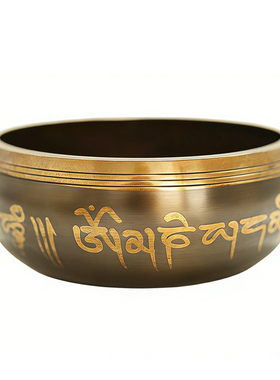 梵木果尼泊尔手工铜钵六字藏式款