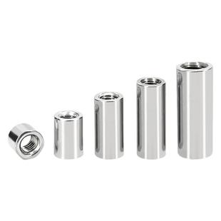 304不锈钢加长圆柱形螺丝母连接头焊接通孔全丝牙螺帽M3M4M6M8M16