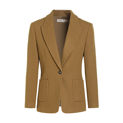 JESSIE流光智性风收腰毛呢短外套