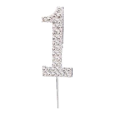 钻石happybirthday数字蛋糕装饰