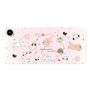 狗狗乐园2025新款加热鼠标垫左侧开关卡通超大发热暖桌垫防水办公室垫桌面电脑键盘垫冬季usb电热板暖手桌垫