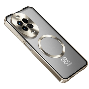 适用华为nova14手机壳新款nova14Pro保护壳金属磁吸铝合金边框磨砂背板外壳防摔14ultra超薄保护套高级感男女