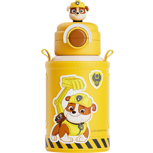 草莓生活 汪汪队儿童水杯上学专用保温杯高颜值宝宝吸管杯子男孩