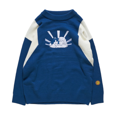 mokacme18秋冬新品针织套头刺绣