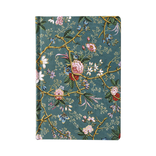 520彩页A5精装本笔记本花期未眠花卉彩页记事本高颜值烫金手账本