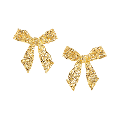 YVMIN尤目 x SHUSHUTONG 蕾丝蝴蝶结耳钉耳环生日礼物