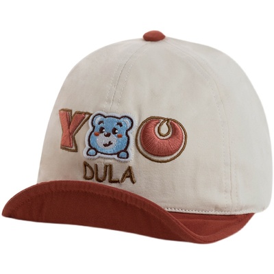 儿童棒球帽春秋季夏薄款纯棉鸭舌帽嘟嘟啦可爱男宝宝女孩遮阳帽子