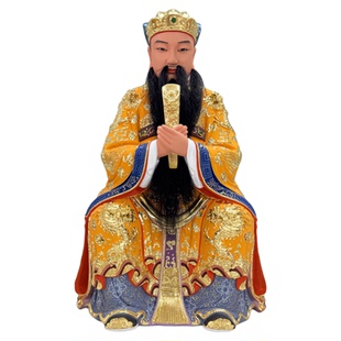 保生大帝脱身神像樟木雕刻漆线工艺朝天一尺金身12寸佛像吴真人