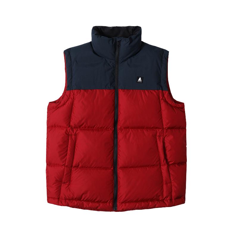 ADVT 羽绒马甲 男式羽绒服秋冬保暖背心外套立领拼色休闲百搭时尚