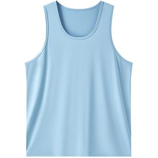 曼妮芬2026春男士舒适莫代尔休闲背心圆领运动打底上衣20400557