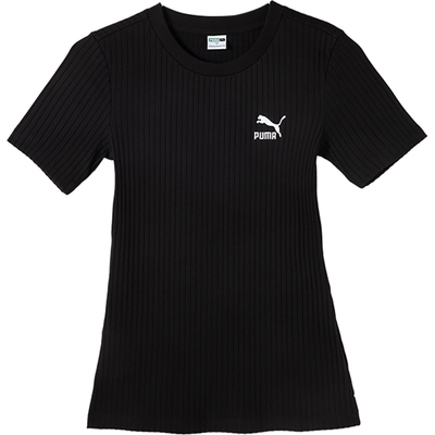 Puma/彪马正品夏季新款女士修身透气休闲运动短袖631011-01