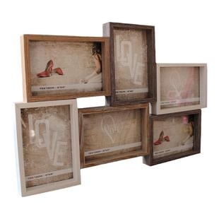 创意组合照片墙6格6寸连体挂墙相框复古美式风墙面装饰品玻璃像框