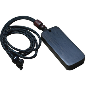 太平无事牌刻字木质吊坠黑檀木乌木牌剑来挂件护身符平安扣男士链