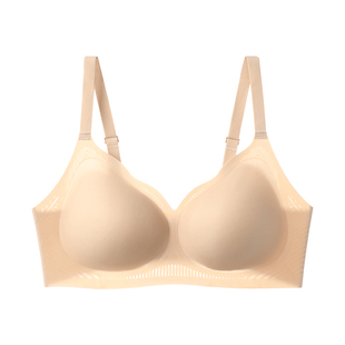 轻隐凉感隐形无痕胸罩轻薄透气内衣舒适软支撑大胸显小无钢圈文胸