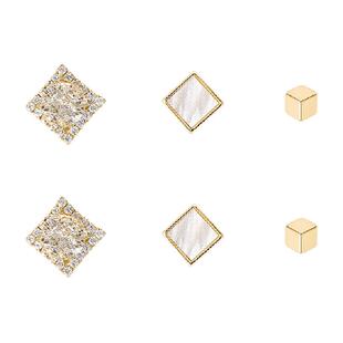 DODOGOGO几何耳钉女六件套S925银针简约精致耳环一款多戴爆款耳饰