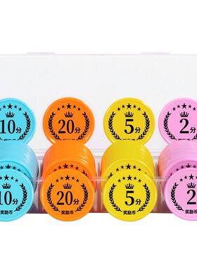 儿童奖励币积分卡幼儿园积分币小学生奖励钱币奖励卡兑换代币规则