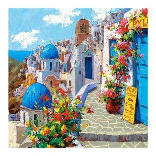 Castorland拼图巧思进口玩具向日葵1000片圣托里尼的春天2000片