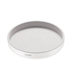 苏泊尔防滑旋转式收纳盘厨房调料品台面收纳转盘收纳盒家用转角