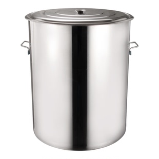 不锈钢桶带盖汤桶圆桶加厚水桶70商用定制特大号60大桶80汤锅特厚