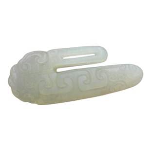 雲海缘定制天然玉石岫玉别子裱画装裱材料锦盒回纹玉扣轴头玉片