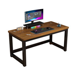 实木电脑桌台式家用学习桌书桌卧室写字台工作台办公桌现代电竞桌