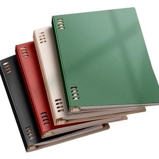 三木活页本b5不硌手笔记本本子可拆卸活页夹外壳复古高颜值大学生考研初高中生专用a5错题横线线圈本日记本