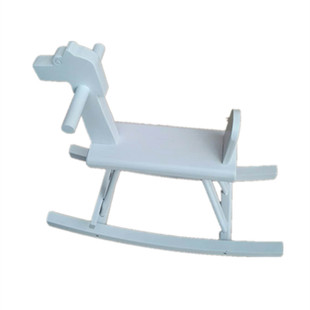 宝宝宴玩具实木制装饰木摇摇马2椅4周3岁儿童房摆件摄影道具可玩