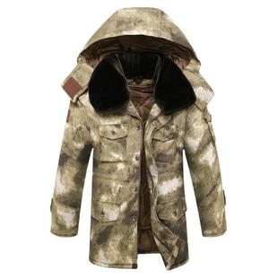 冬季加厚棉衣男防水东北军棉大衣中长款棉服工作服套装男棉袄棉裤