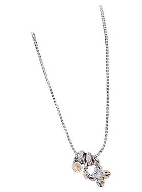 满钻小蛮腰爱心四叶草吊坠项链