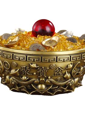 纯铜聚宝盆招财聚财摆件工艺品