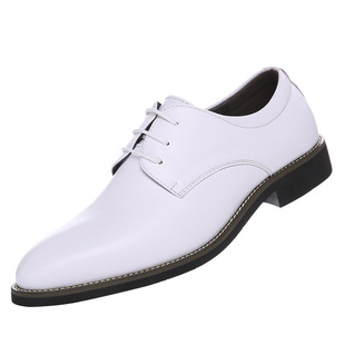 2026新郎结婚拍婚纱照礼鞋韩版英伦商务休闲小白皮鞋男士西装伴郎
