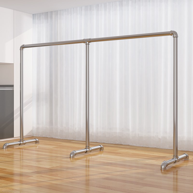 钢管晾衣架落地阳台卧室挂衣架不锈钢镀锌简易家用凉挂晒被晾衣杆