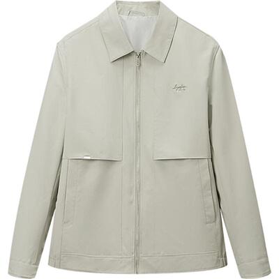 海澜之家字母绣标翻领休闲夹克