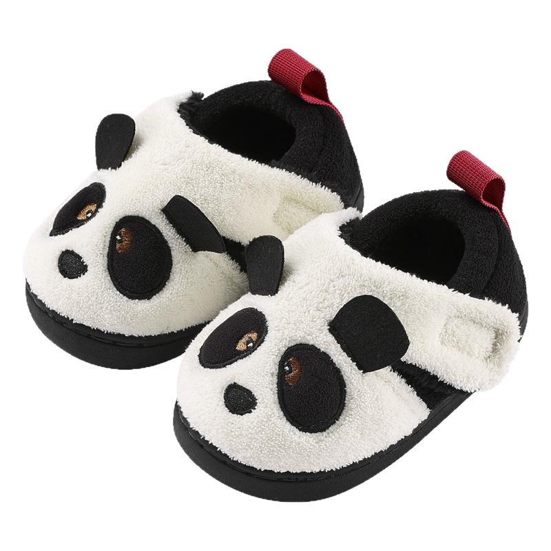 熊猫儿童棉拖鞋包跟冬季宝宝室内小拖鞋男童女童居家毛毛幼儿棉鞋