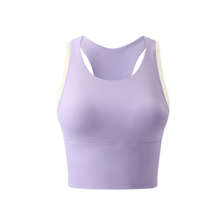 SW速惟运动内衣女夏中高强度一体式加长背心防震防下垂撞色瑜伽服
