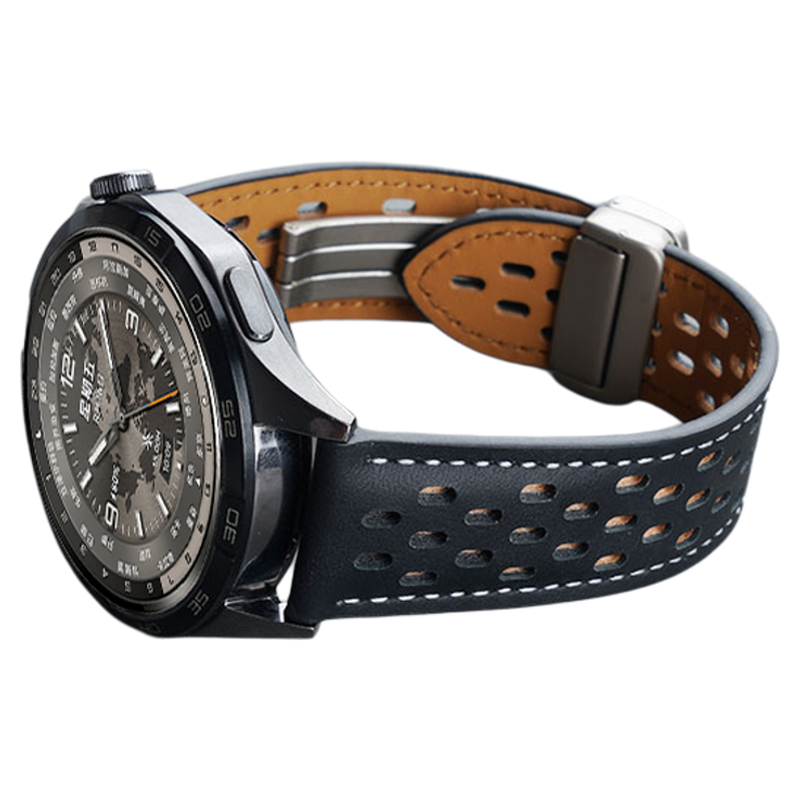 适用小米watch5手表带S5磁吸扣 S4sport透气真皮表带S3运动S2智能s1pro 夏color2腕带Amazfit GTR4/3/2男士