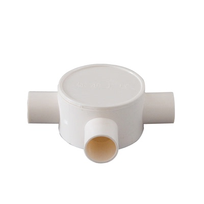 pvc线管分线盒圆型方形带盖吊顶司令箱16 20 25孔一二三四曲通叉