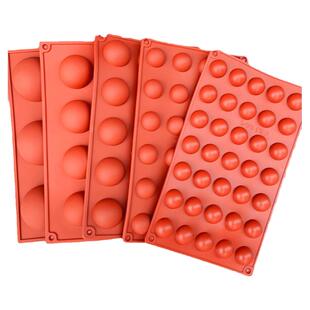 半圆形蛋糕慕斯硅胶模具5g夹心月饼流心馅泡芙模巧克力圆球形烘焙