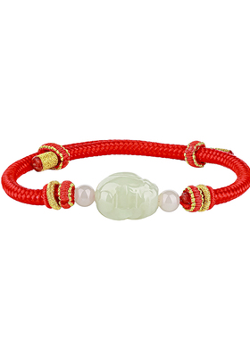 和田玉貔貅手链招财纳福挂件