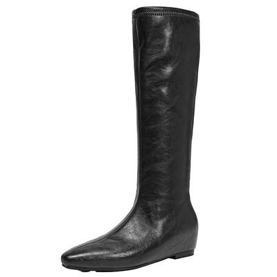 伊伴内增高尖头瘦瘦弹力长筒靴子