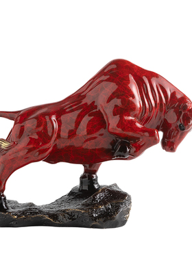 铜牛摆件华尔街股市牛气冲天礼品