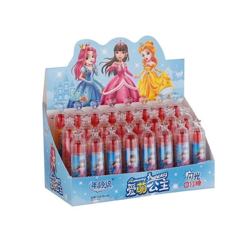 闪亮盒装发光5g可食用口红糖