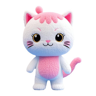 梦中情猫毛绒玩具公仔儿童生日礼物女孩挂件猫咪抱枕想想妞粉色
